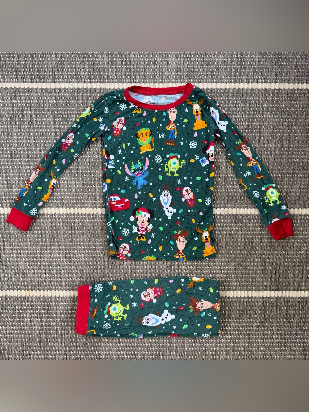 Little Sleepies Disney Christmas Party Bamboo Viscose Two Piece Pajama Set, 4T